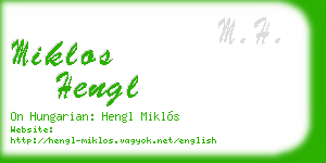 miklos hengl business card