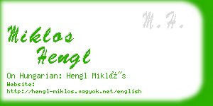 miklos hengl business card